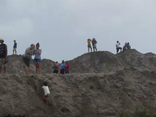 People Visiting the New Channel at San Juan Venado