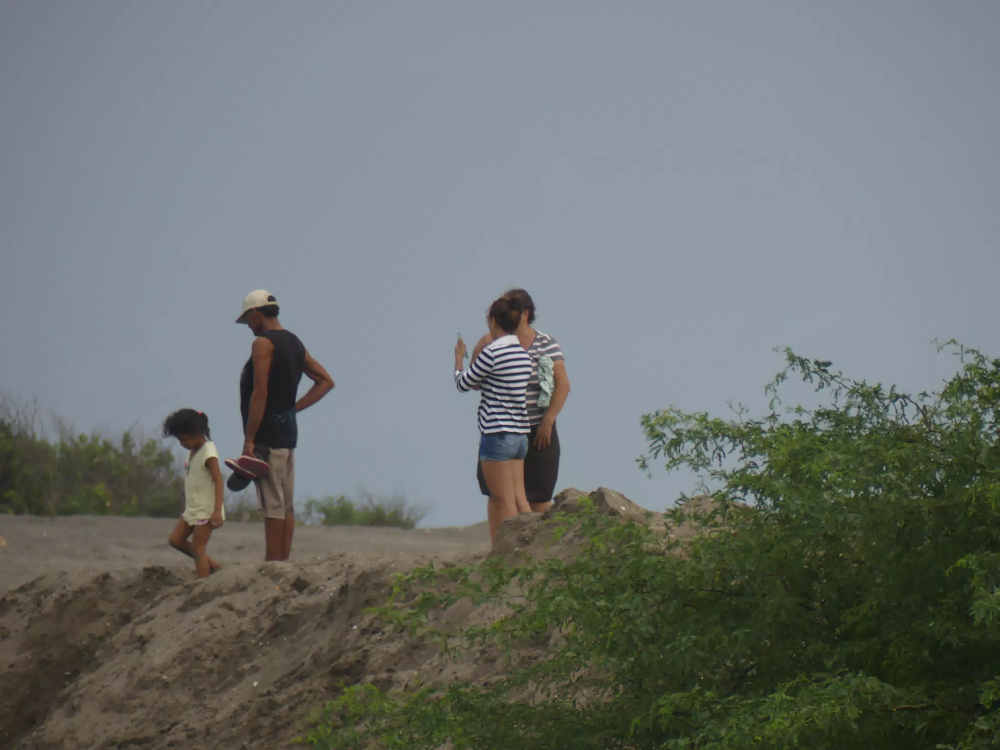 People Visiting the New Channel at San Juan Venado