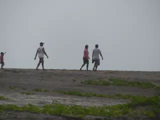 People Visiting the New Channel at San Juan Venado