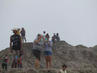 People Visiting the New Channel at San Juan Venado