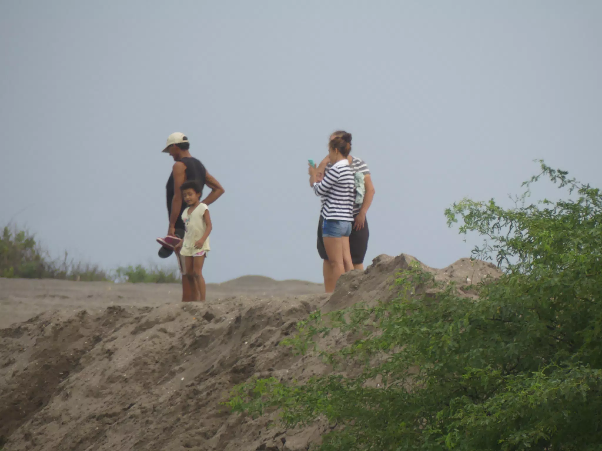 People Visiting the New Channel at San Juan Venado