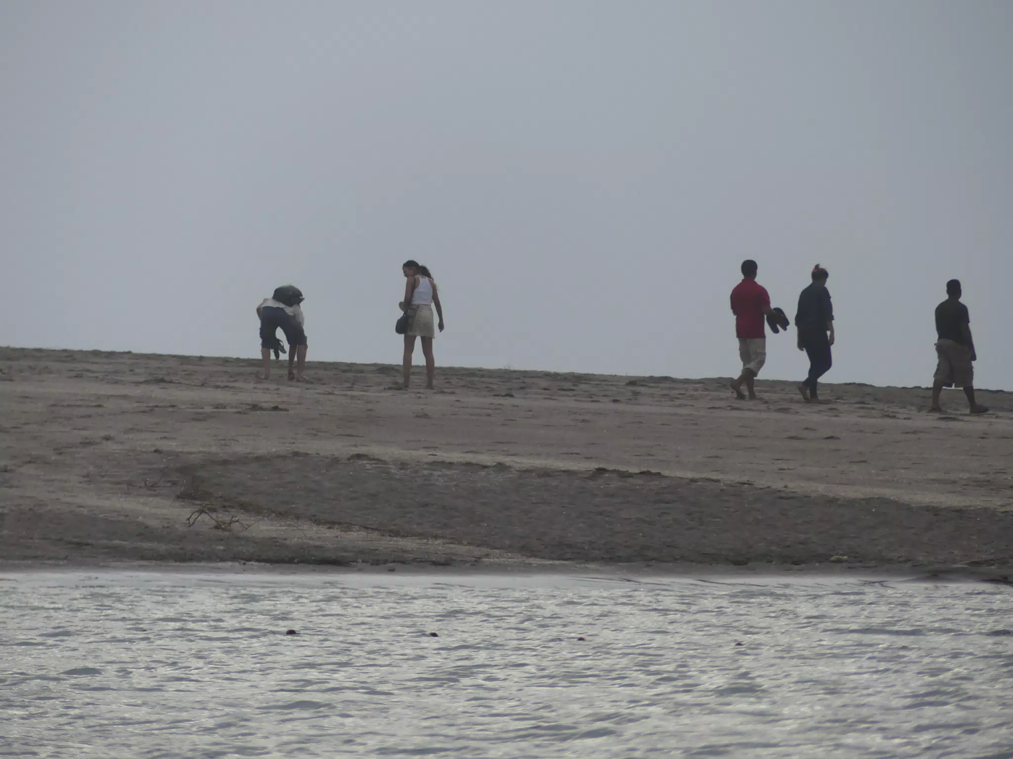 People Visiting the New Channel at San Juan Venado