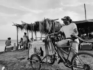 Selling Ice Cream on the Beach