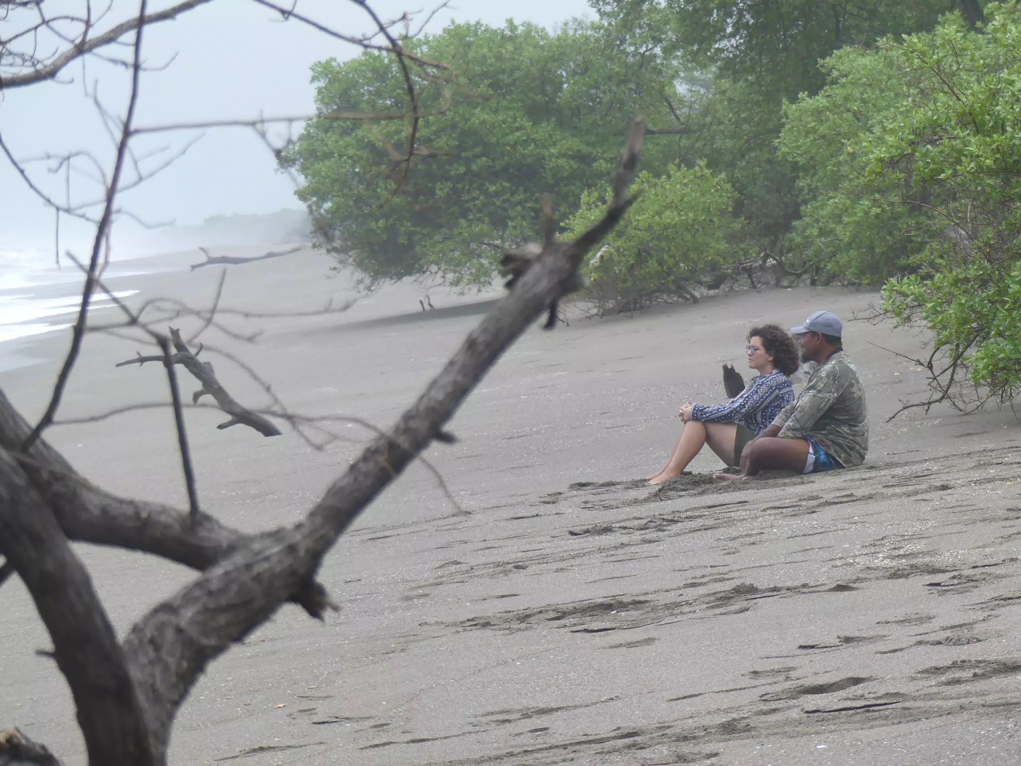 Sitting on the Beach on Isla San Juan Venado