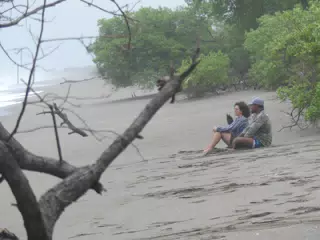 Sitting on the Beach on Isla San Juan Venado