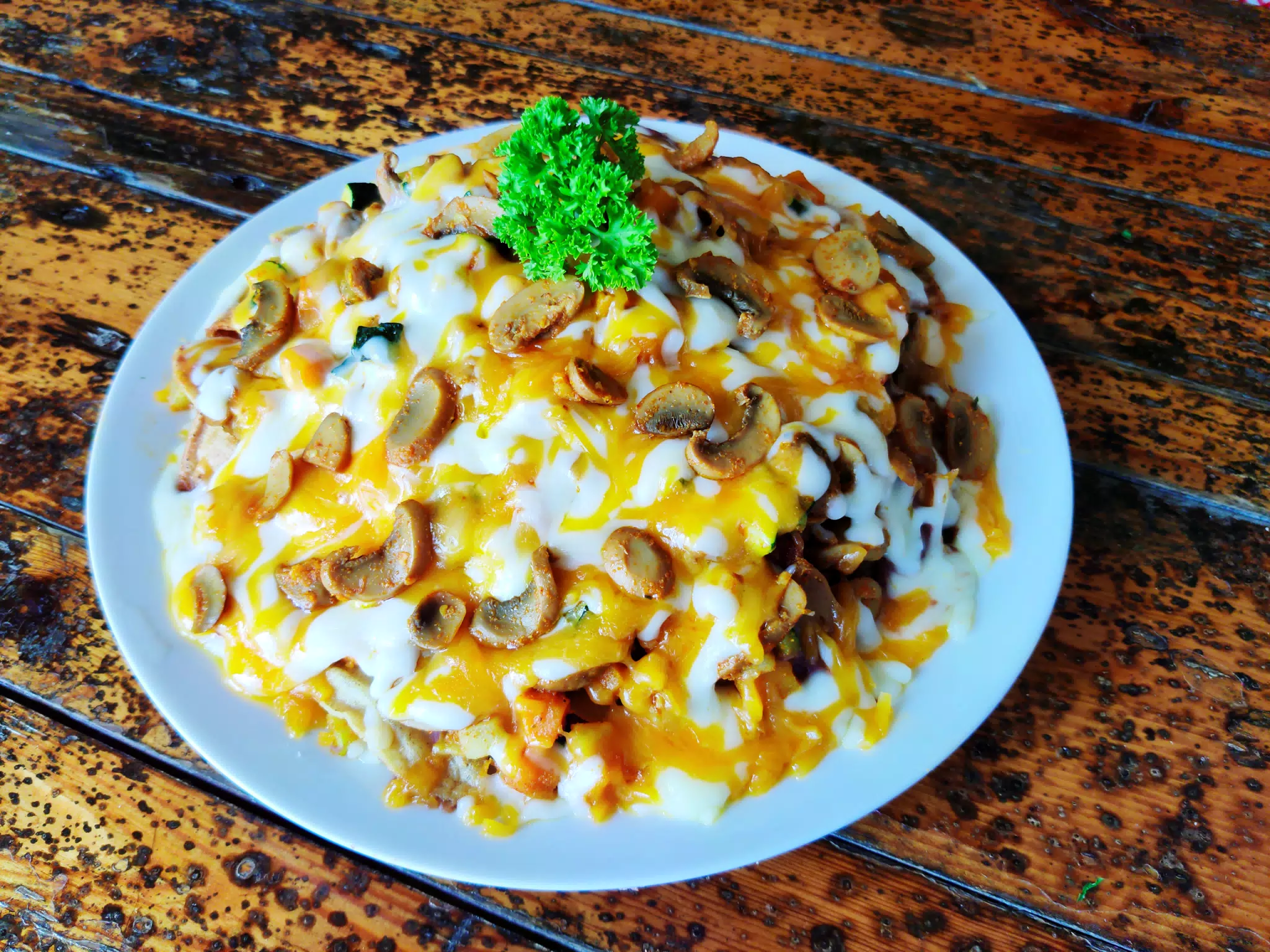 Veggie Nachos at the Simple Beach Lodge