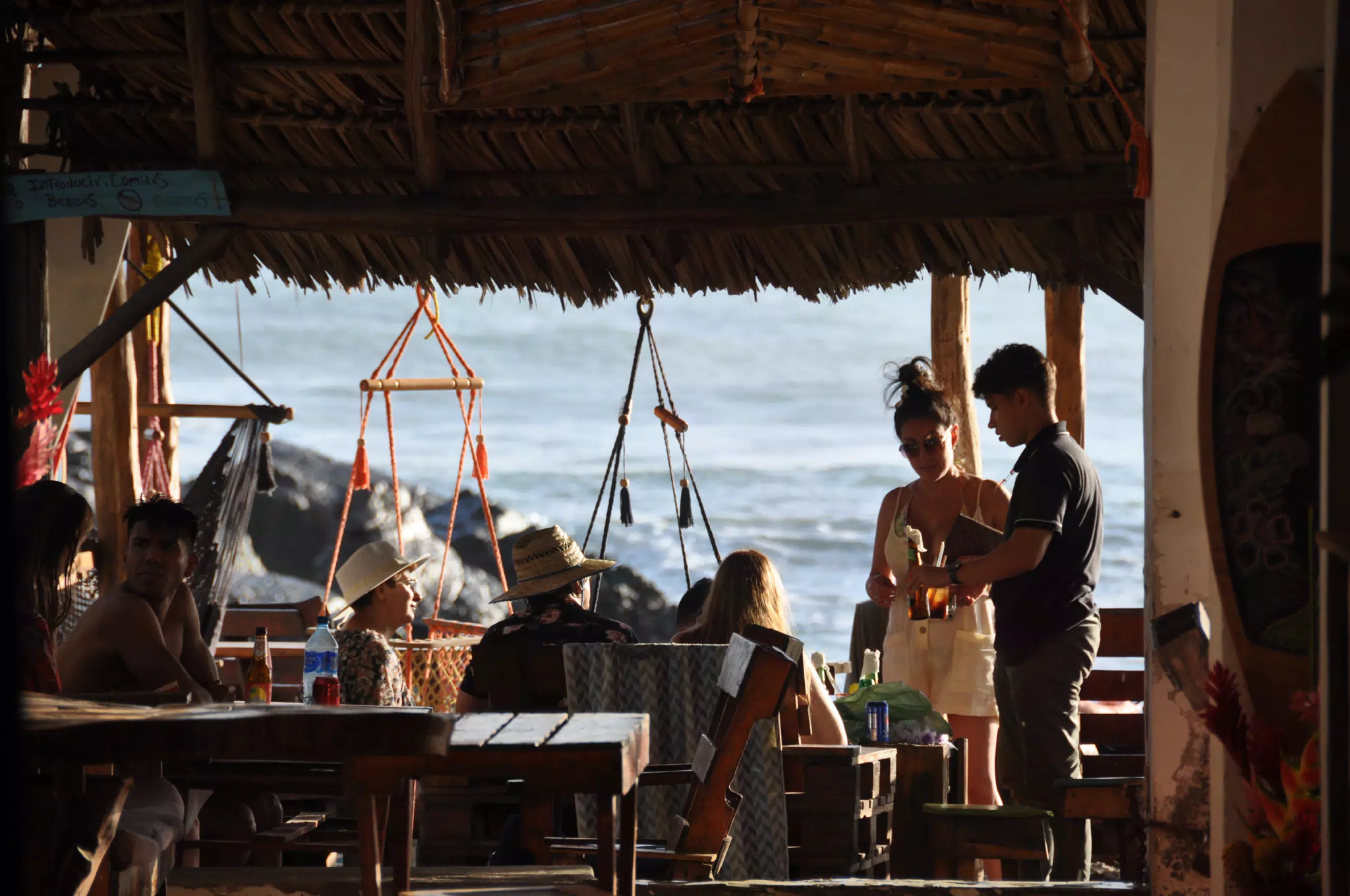 Patrons in the Simple Beach Lodge - Las Penitas Photowalk Aug 9 2021