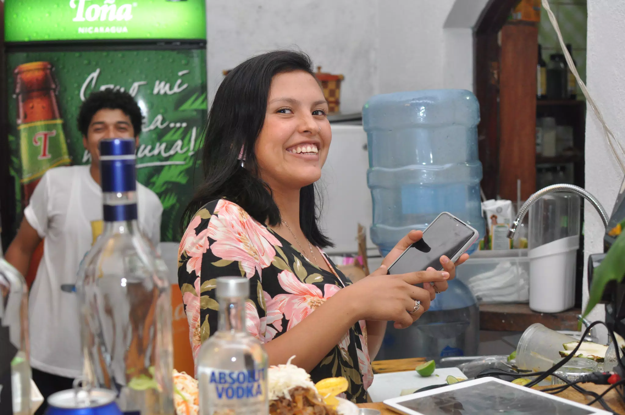 Ingrid with Phone