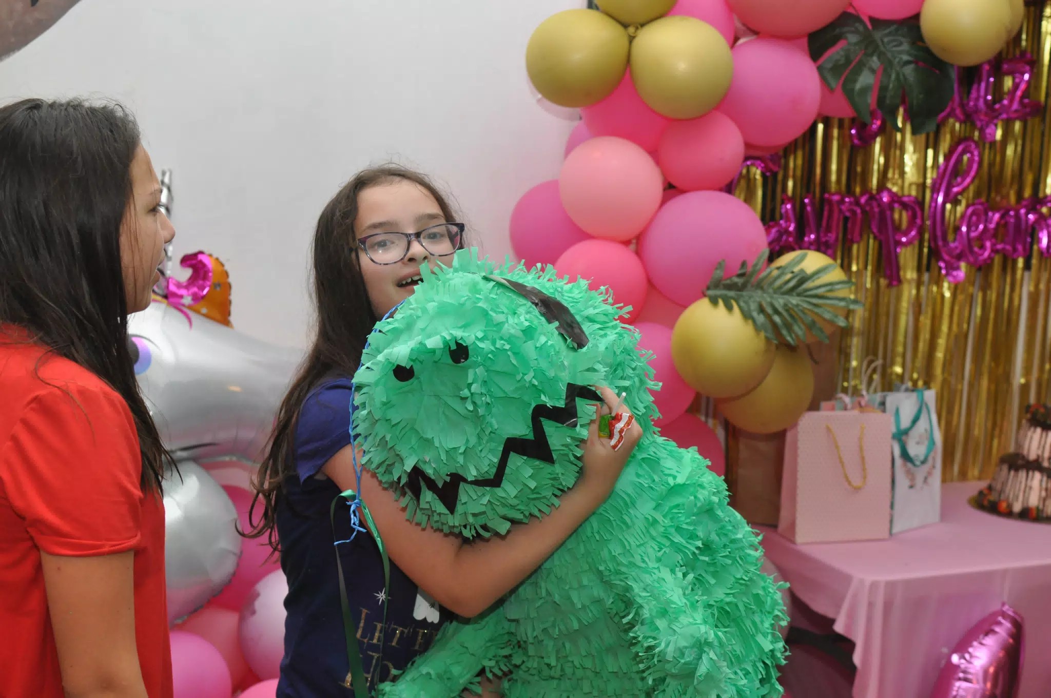 Luciana with Piñata