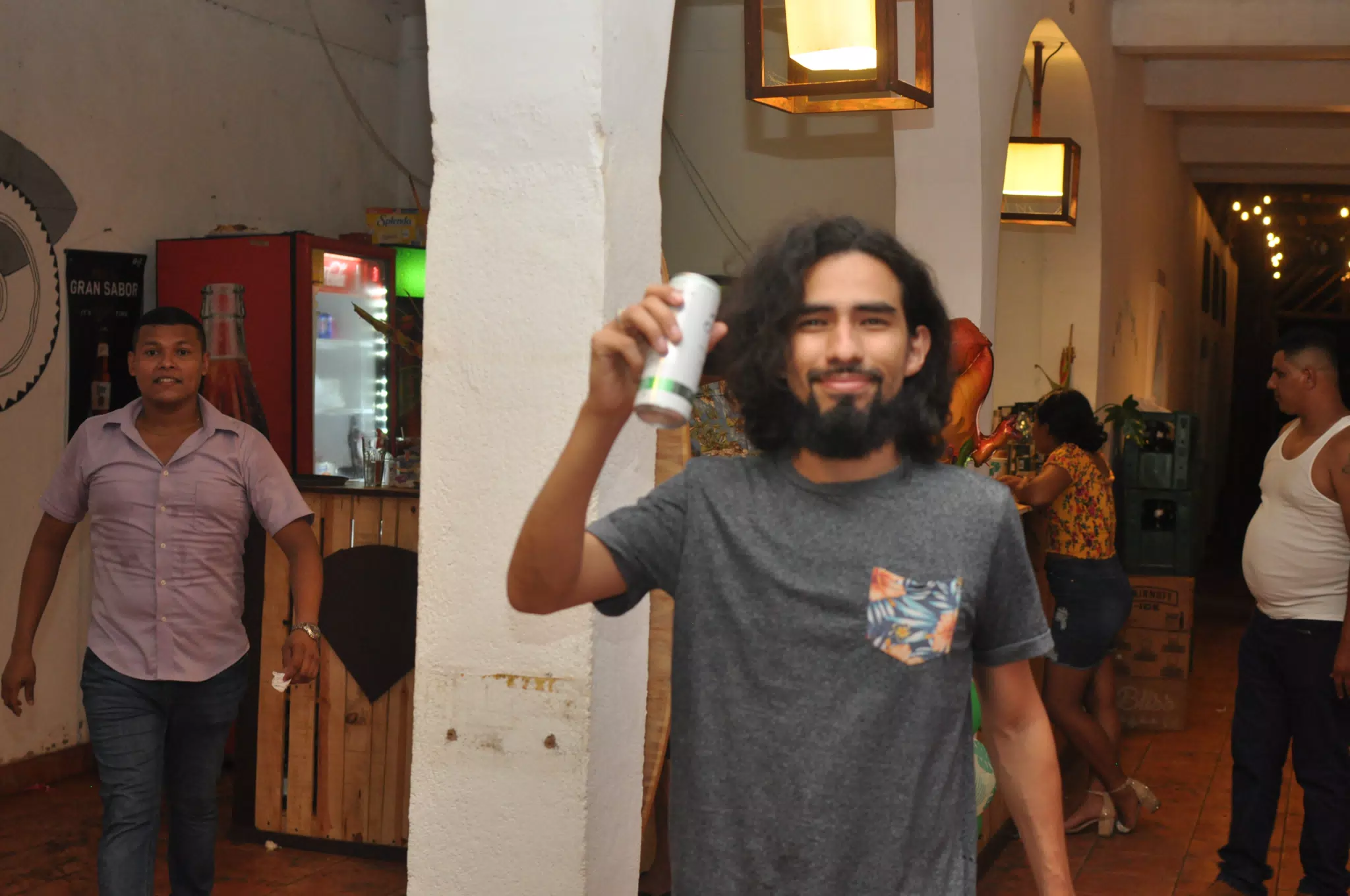 Amos with a Seltzer