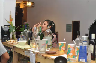 Ingrid Girl Flipping Off Bartenders