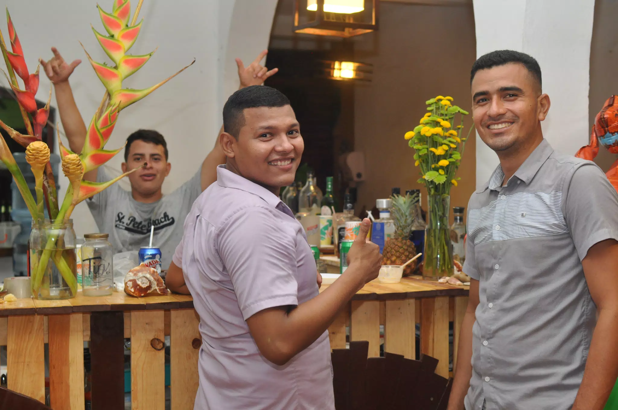 Juan Carlos and Leo at the Bar
