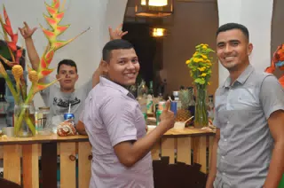 Juan Carlos and Leo at the Bar