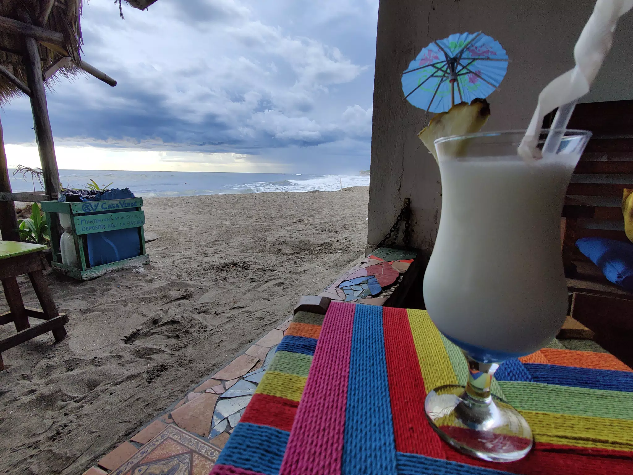 Piña Colada on the Beach at Las Peñitas