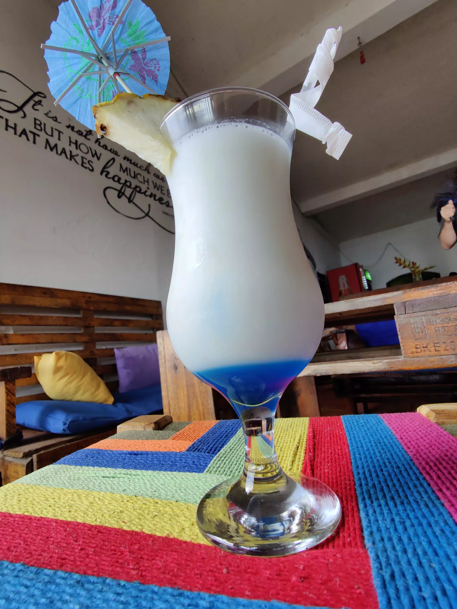 Piña Colada Azul at The Simple Beach Lodge