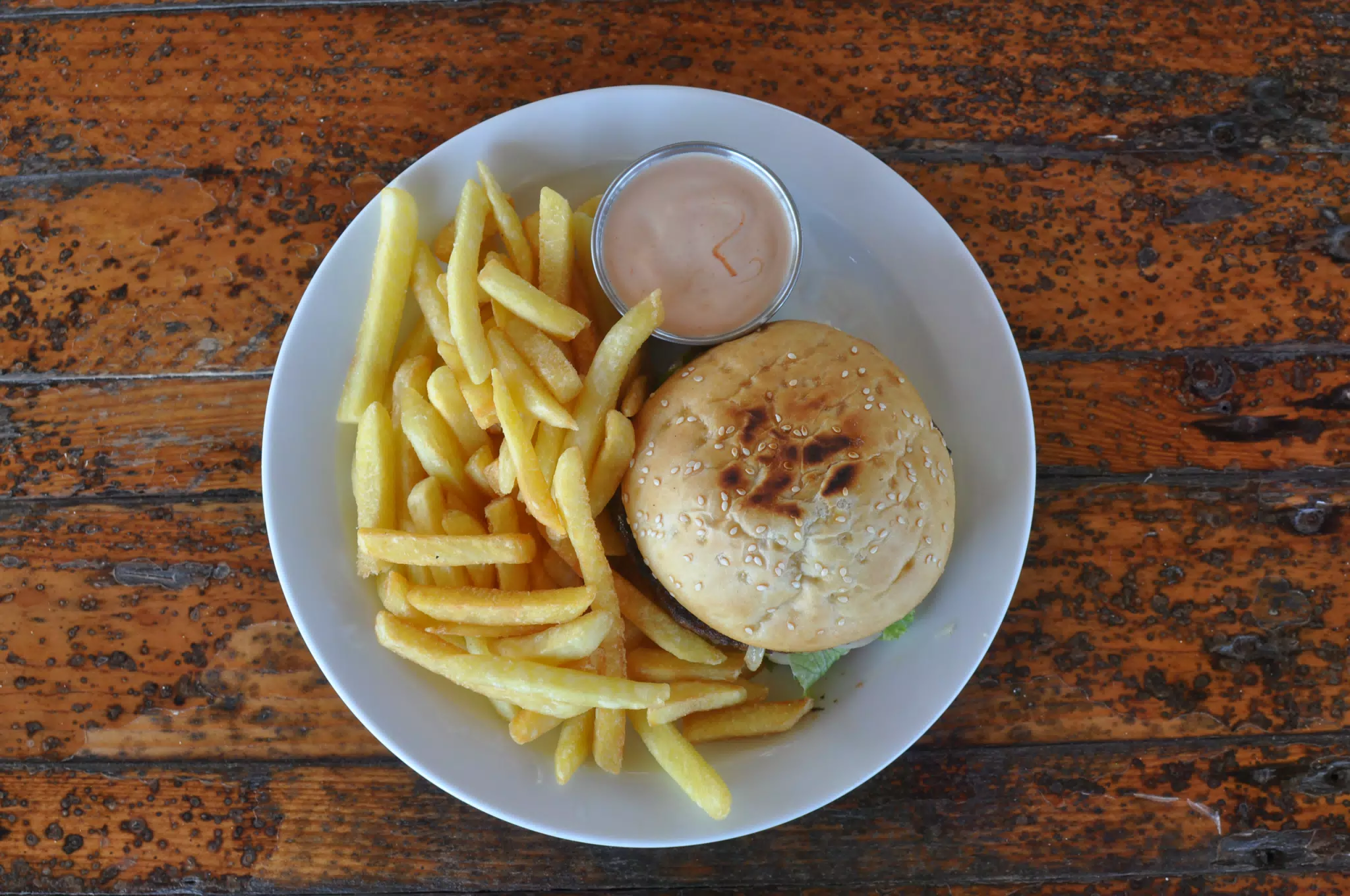 Veggie Burger at The Simple Beach Lodge
