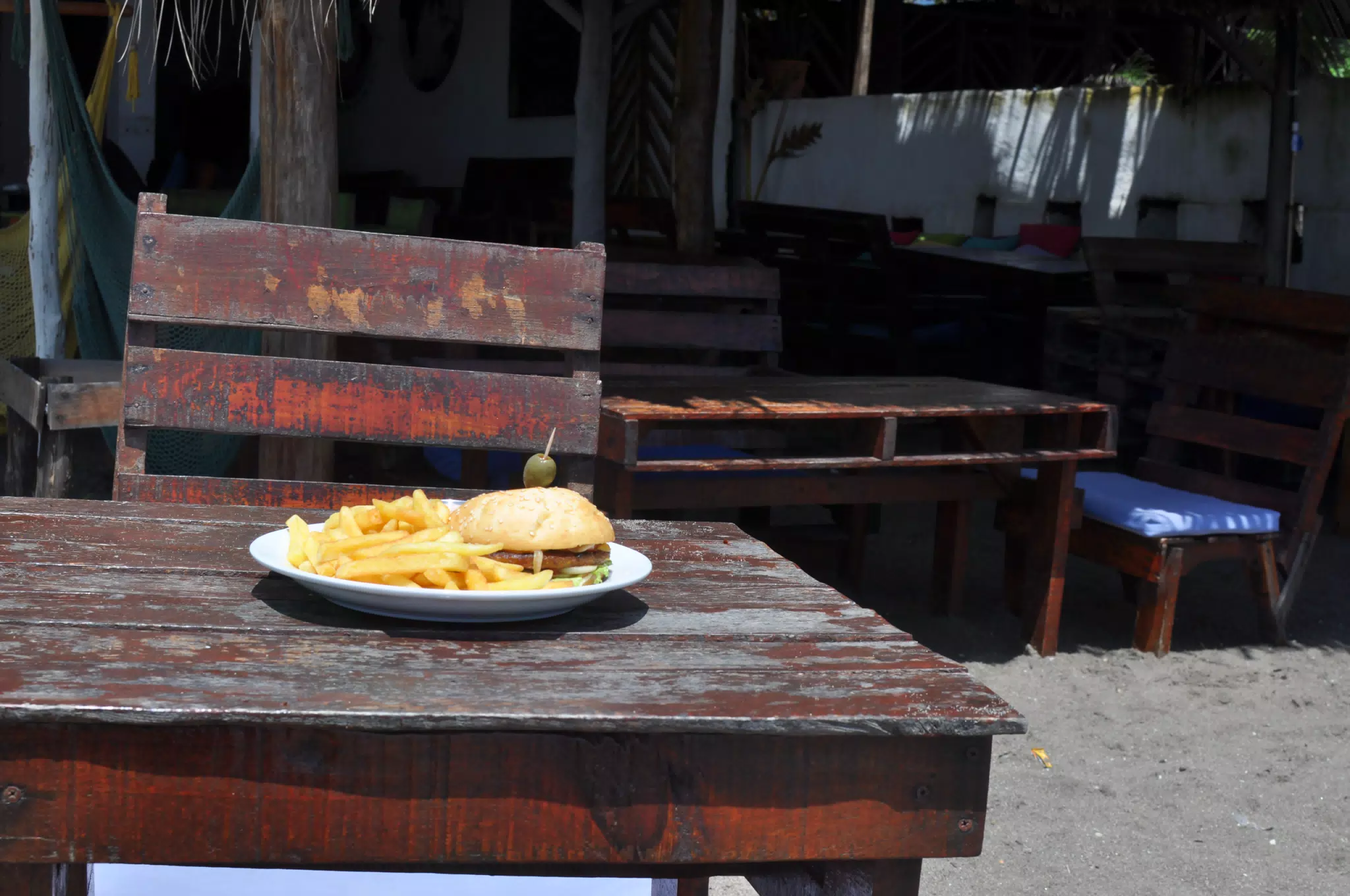 Veggie Burger at The Simple Beach Lodge