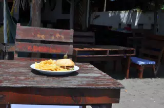 Veggie Burger at The Simple Beach Lodge