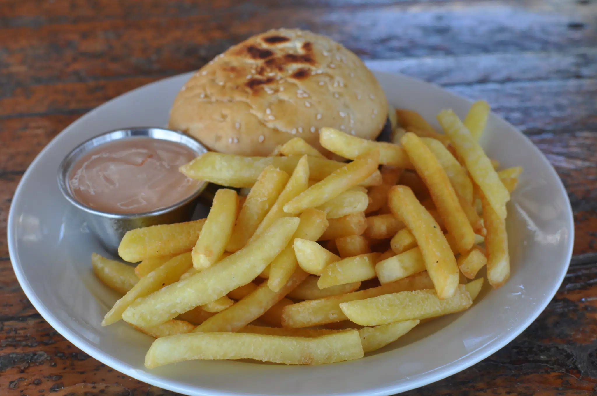 Veggie Burger at The Simple Beach Lodge