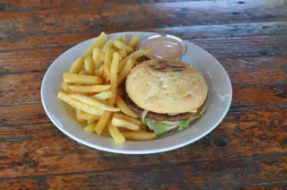 Veggie Burger at The Simple Beach Lodge