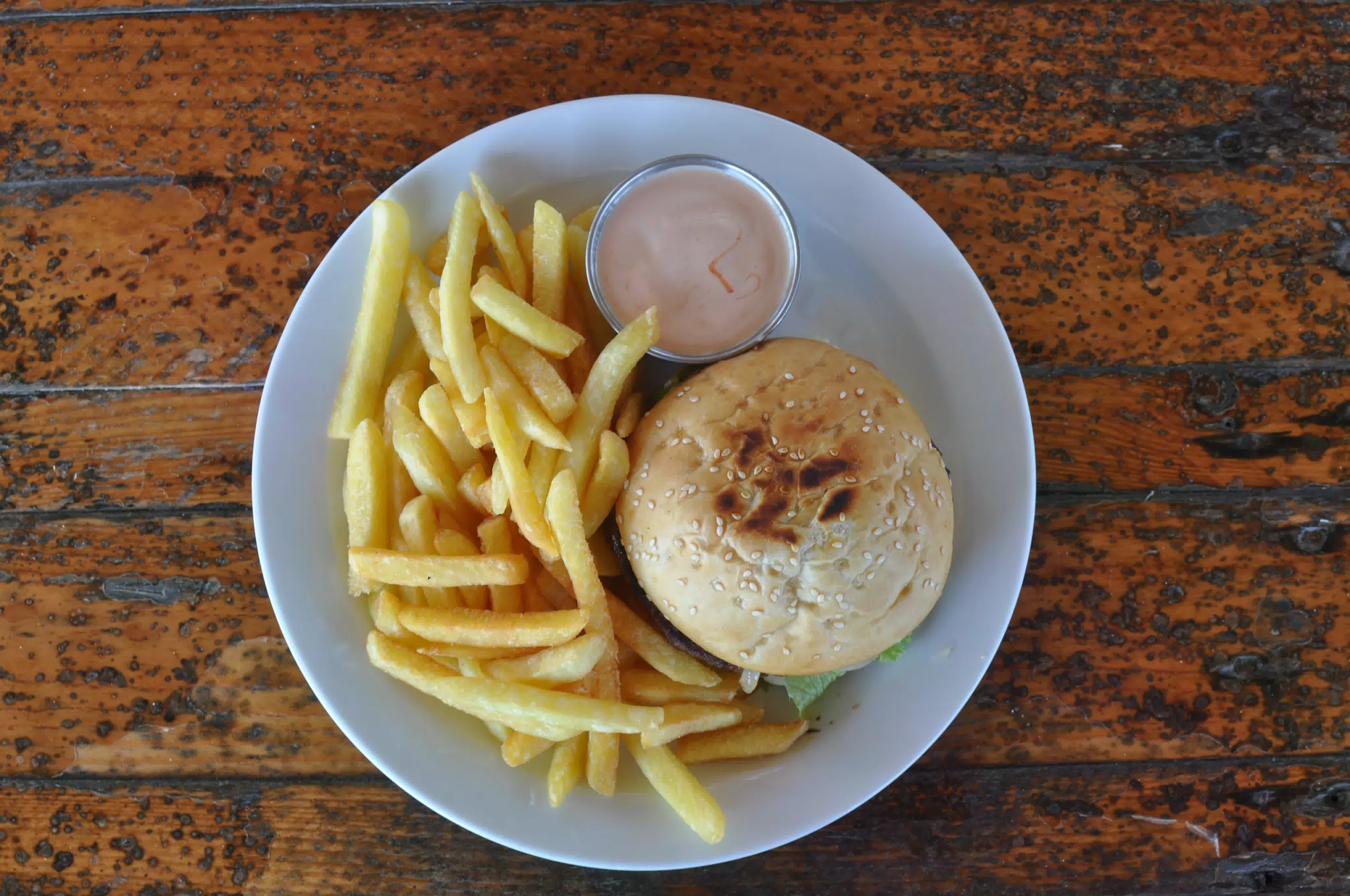 Veggie Burger at The Simple Beach Lodge