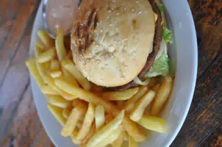 Veggie Burger at The Simple Beach Lodge