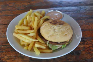 Veggie Burger at The Simple Beach Lodge