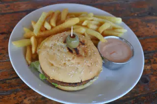 Veggie Burger at The Simple Beach Lodge