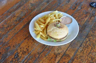 Veggie Burger at The Simple Beach Lodge