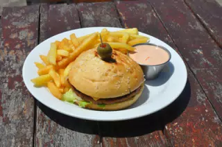 Veggie Burger at The Simple Beach Lodge