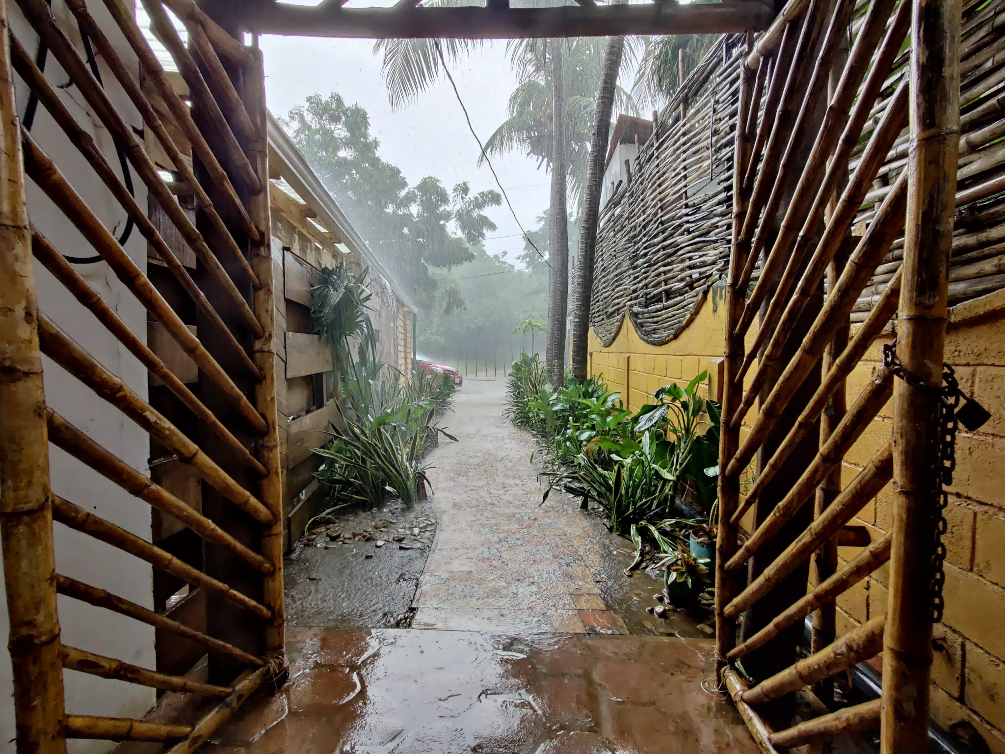 Rain at the Simple Beach Lodge