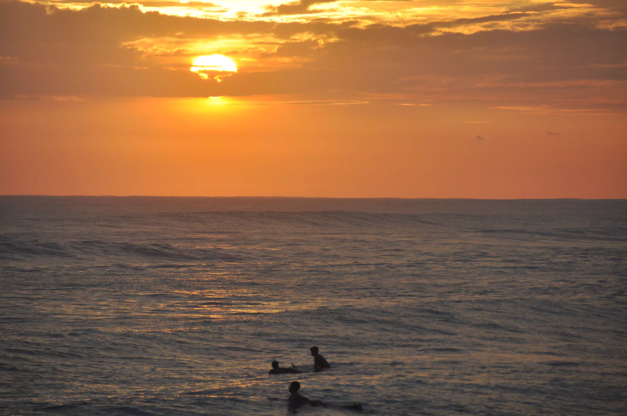 Sunset over Las Peñitas Beach in Poneloya Nicaragua