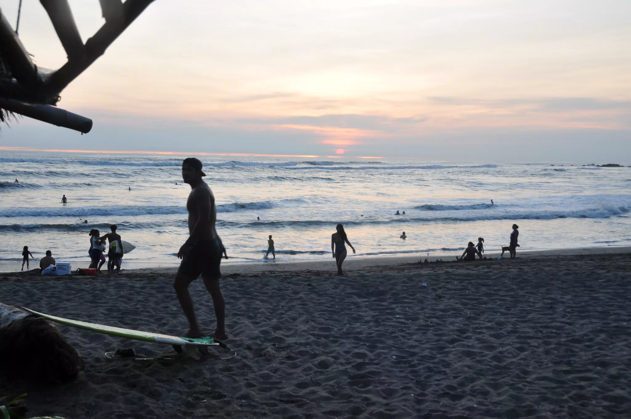 People on Las Peñitas Beach