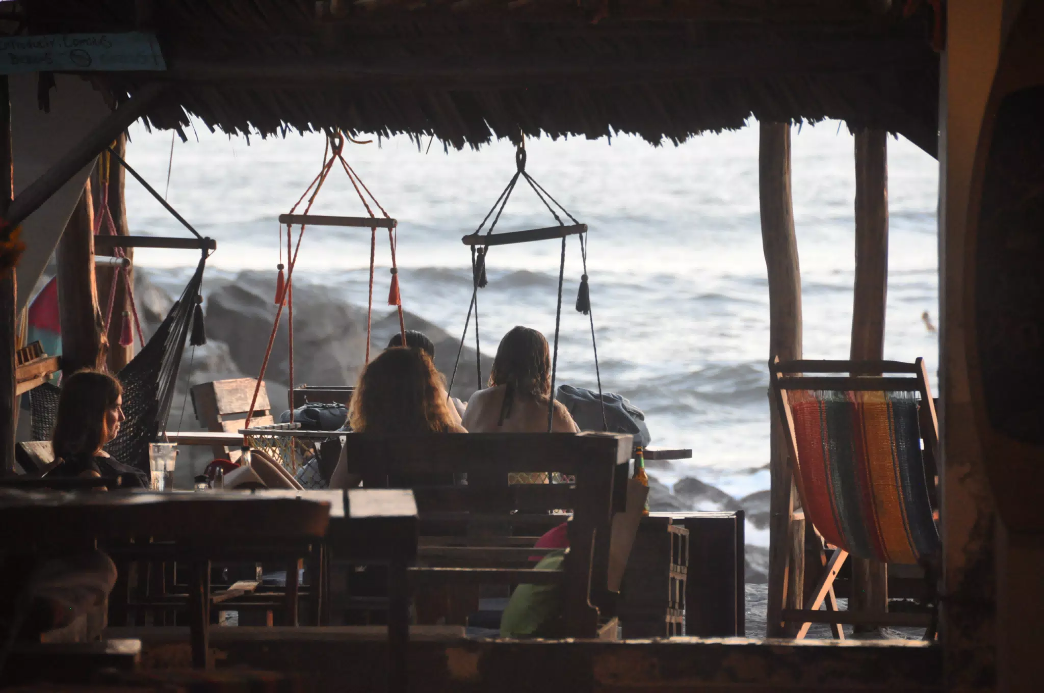 Customers in Beach Restaurant