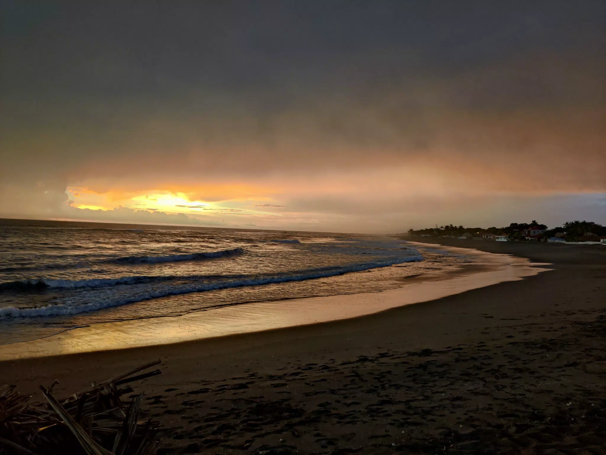 Pacific Sunset Looking Towards Poneloya, Nicaragua