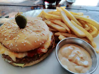 Hamburger at the Simple Beach Lodge