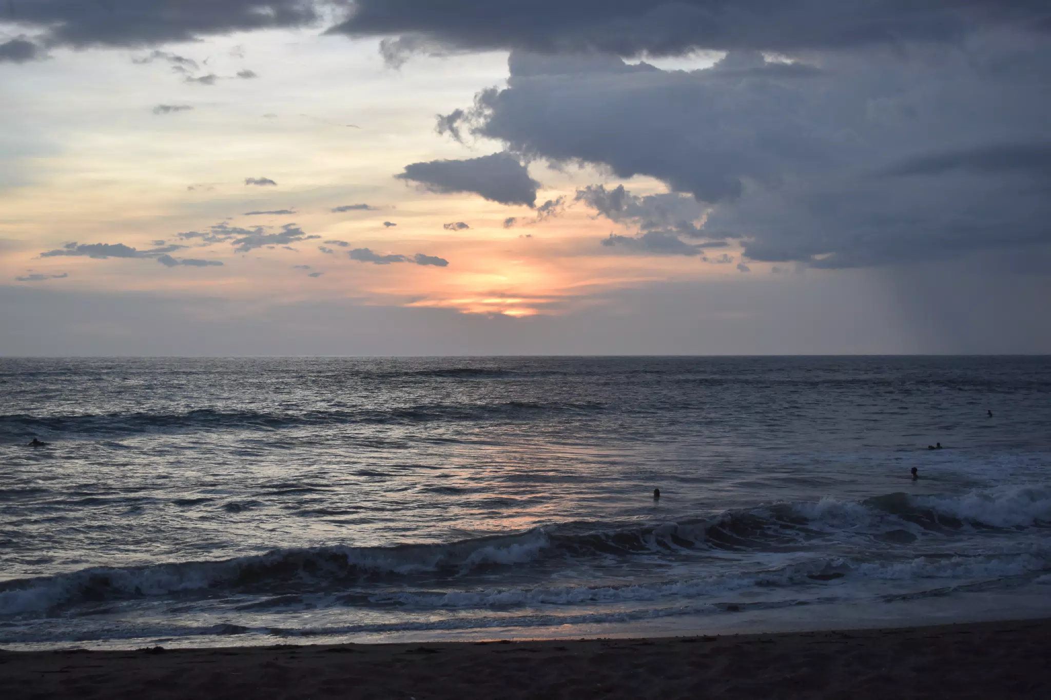 Rain at Sunset Over the Pacific