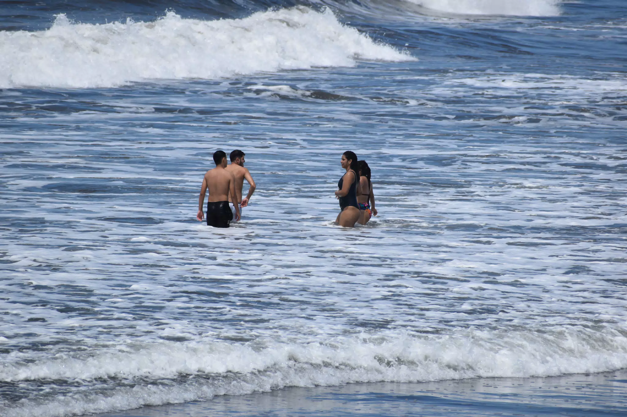 Swimmers in the Pacific
