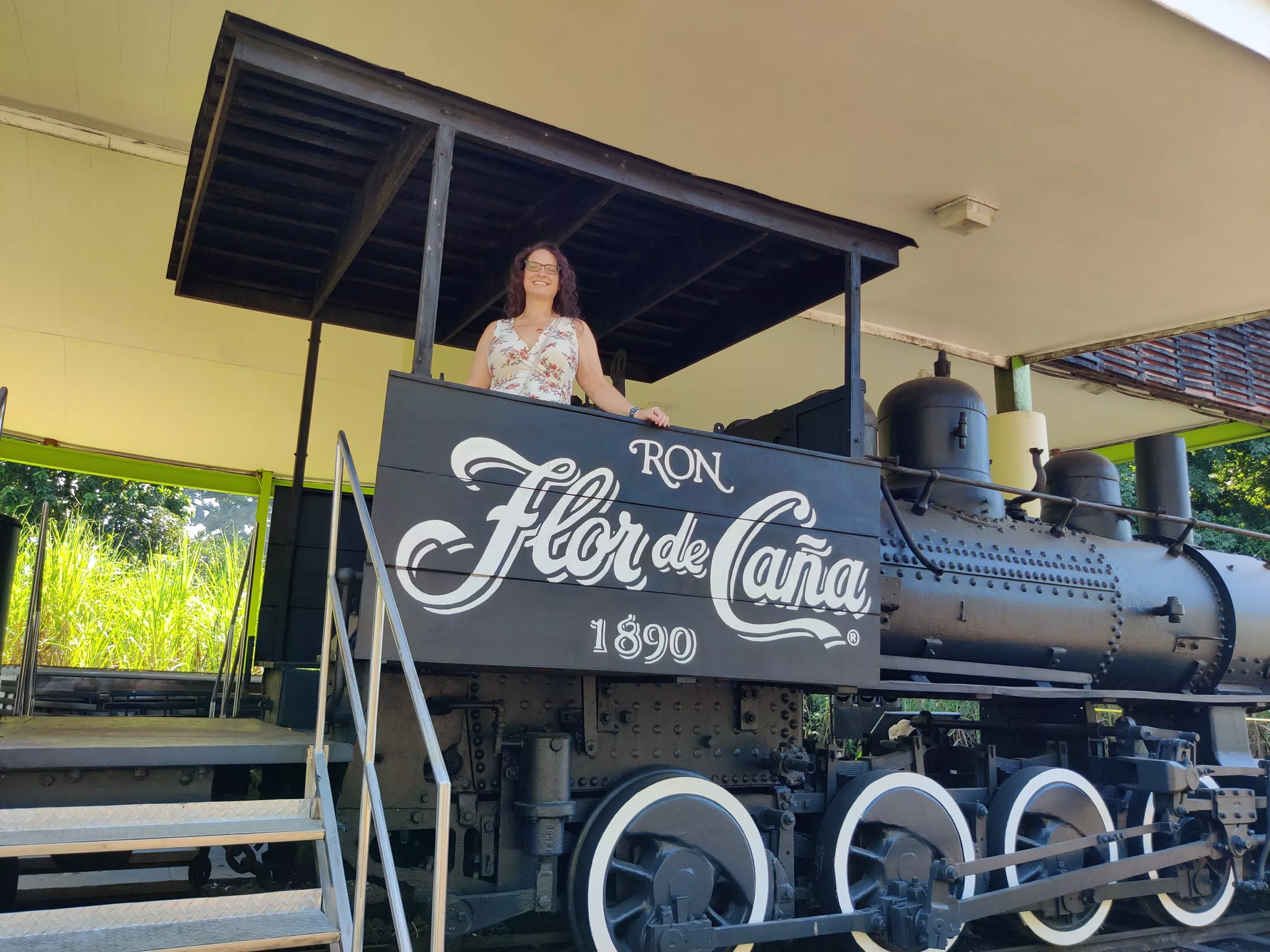 Dominica on the Flor de Caña Locomotive
