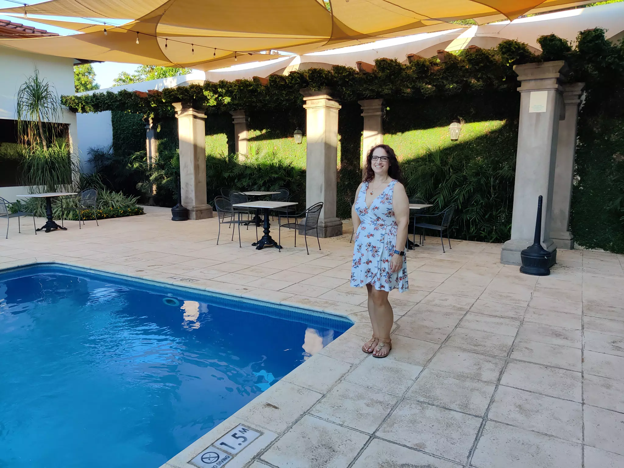 Dominica by the Pool at the Hotel Los Portales in Chinandega, Nicaragua