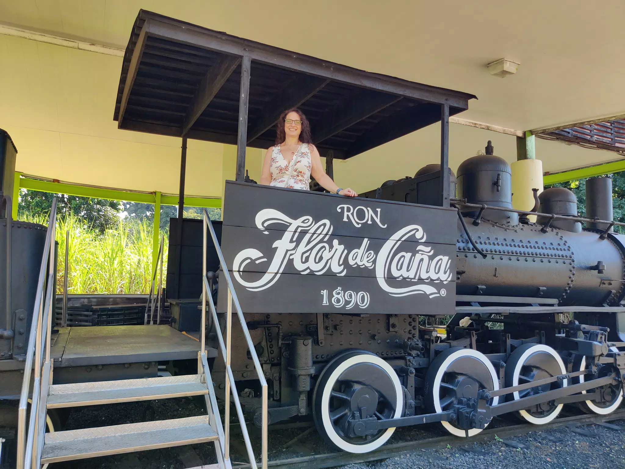 Dominica on the Flor de Caña Locomotive