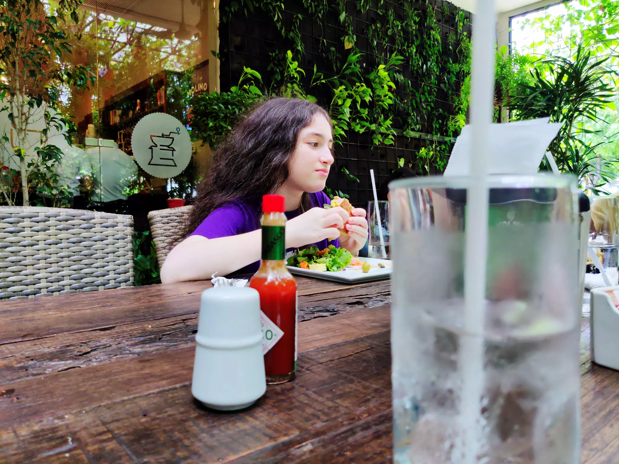 Liesl with Smoked Salmon Sandwich at Molino in Managua