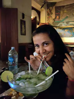 Ana with Monster Mojito at Via Via