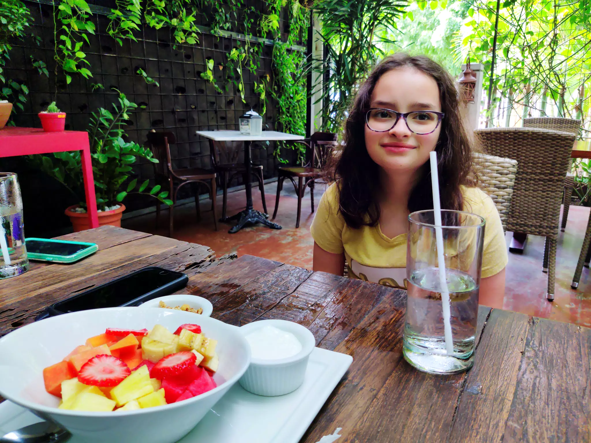 Luciana with Bowl of Fruit at Molino in Managua