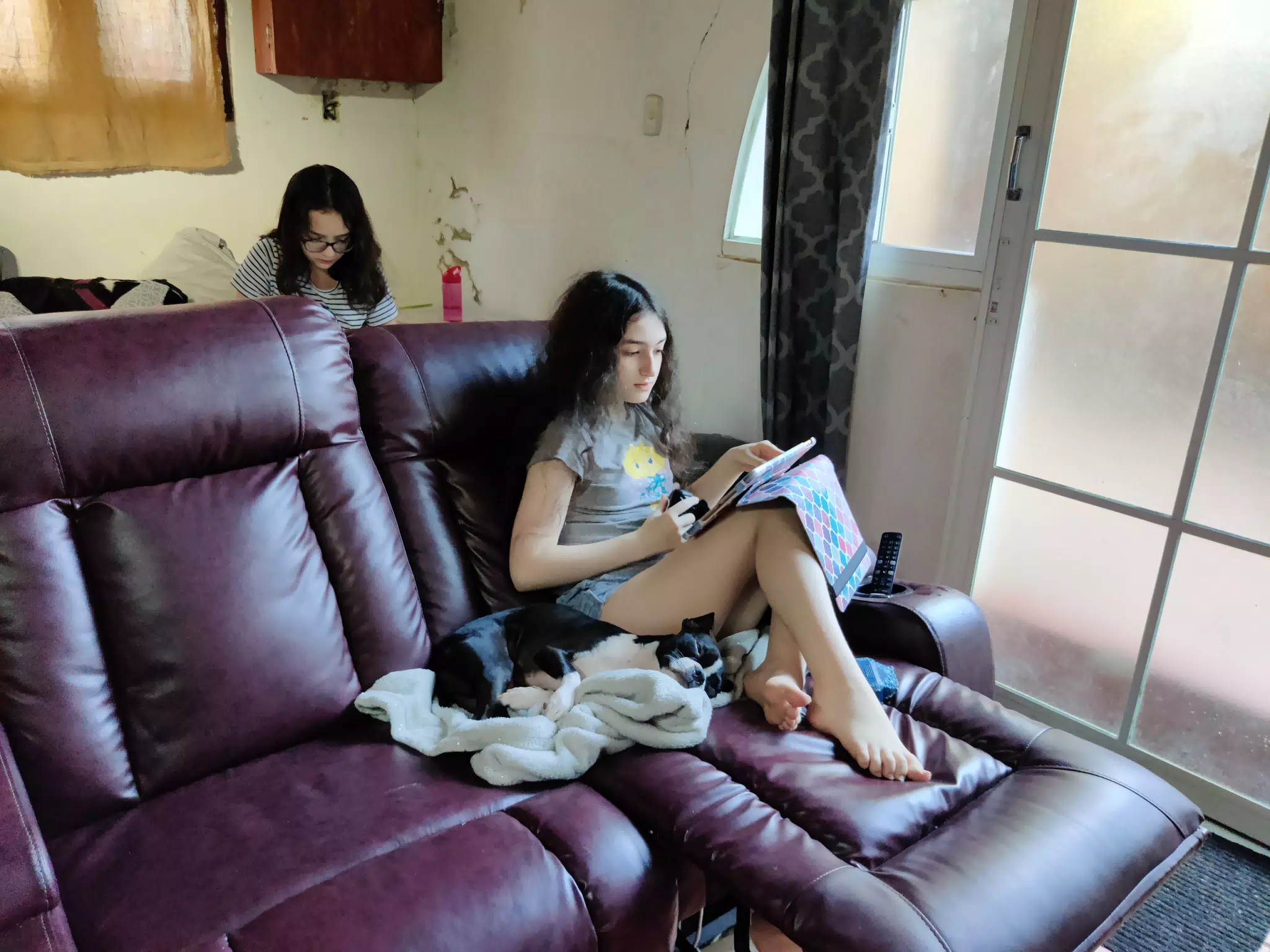 Liesl on Her iPad