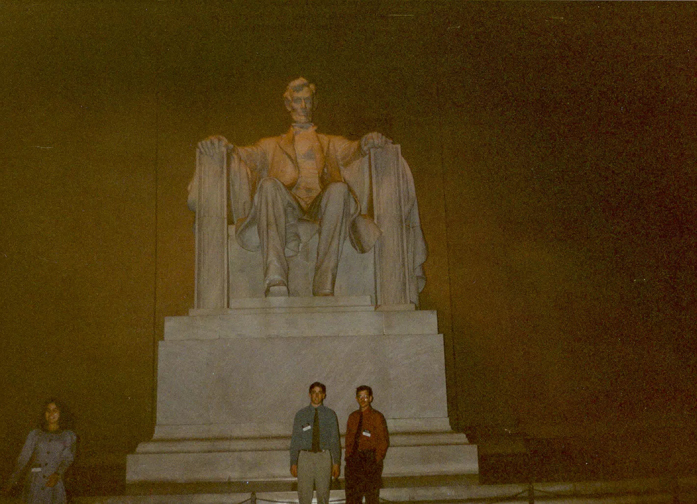 Nathan Parker and Scott Alan Miller at Lincoln Memorial