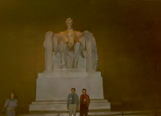Nathan Parker and Scott Alan Miller at Lincoln Memorial