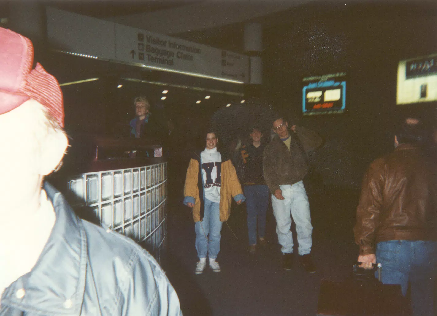 Lindsay Bonadona and Eric Parker at Rochester International Airport