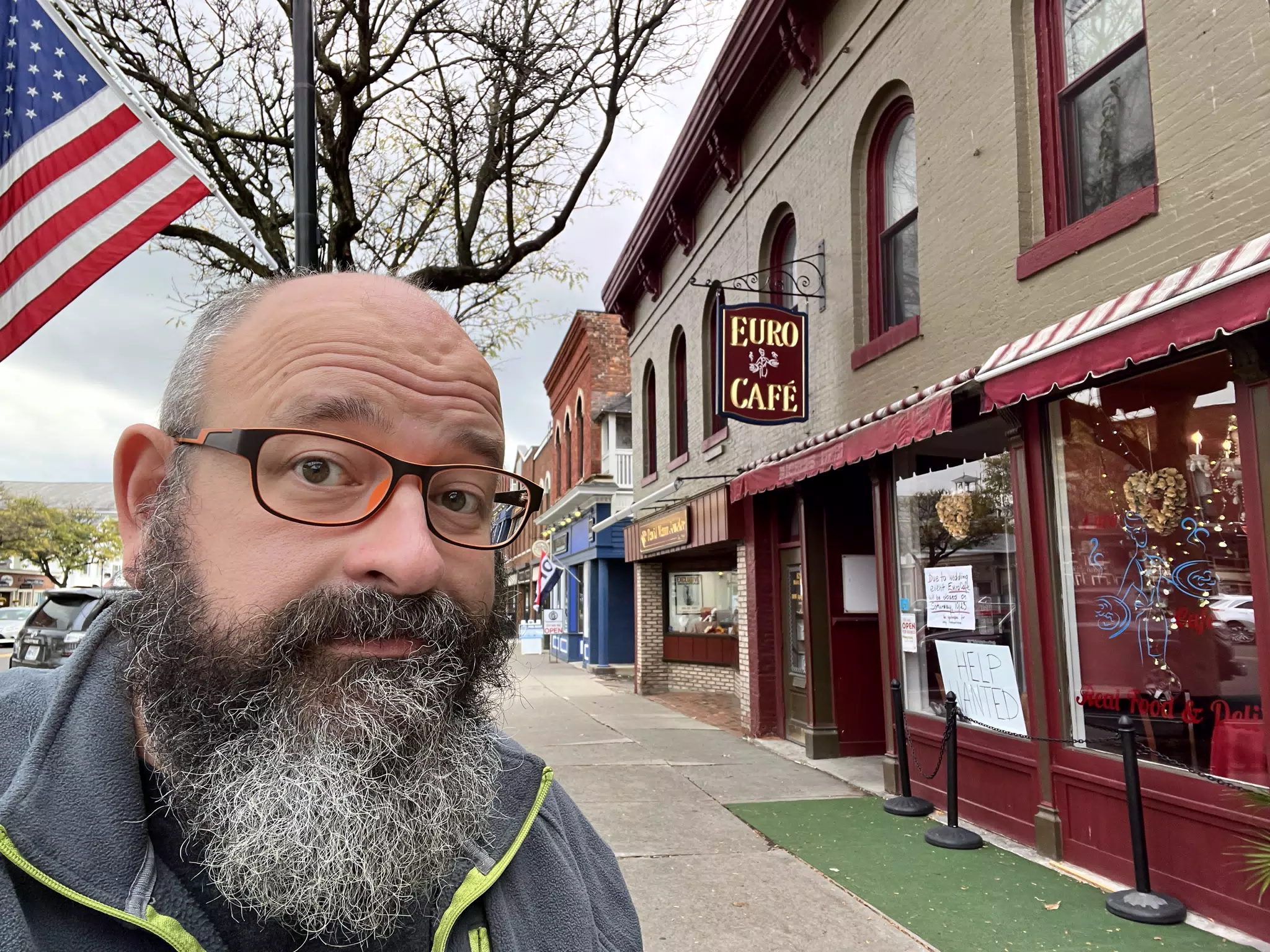 Me at the Euro Cafe in Geneseo, NY