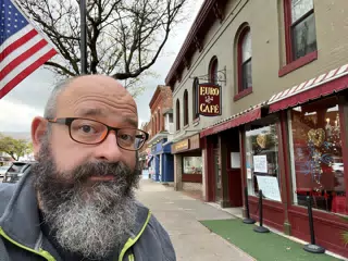 Me at the Euro Cafe in Geneseo, NY